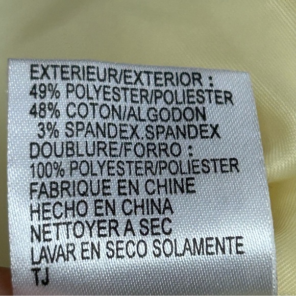 Tahari Arthur S. Levine yellow tailored Blazer single breasted textured Sz 6 - Picture 10 of 11